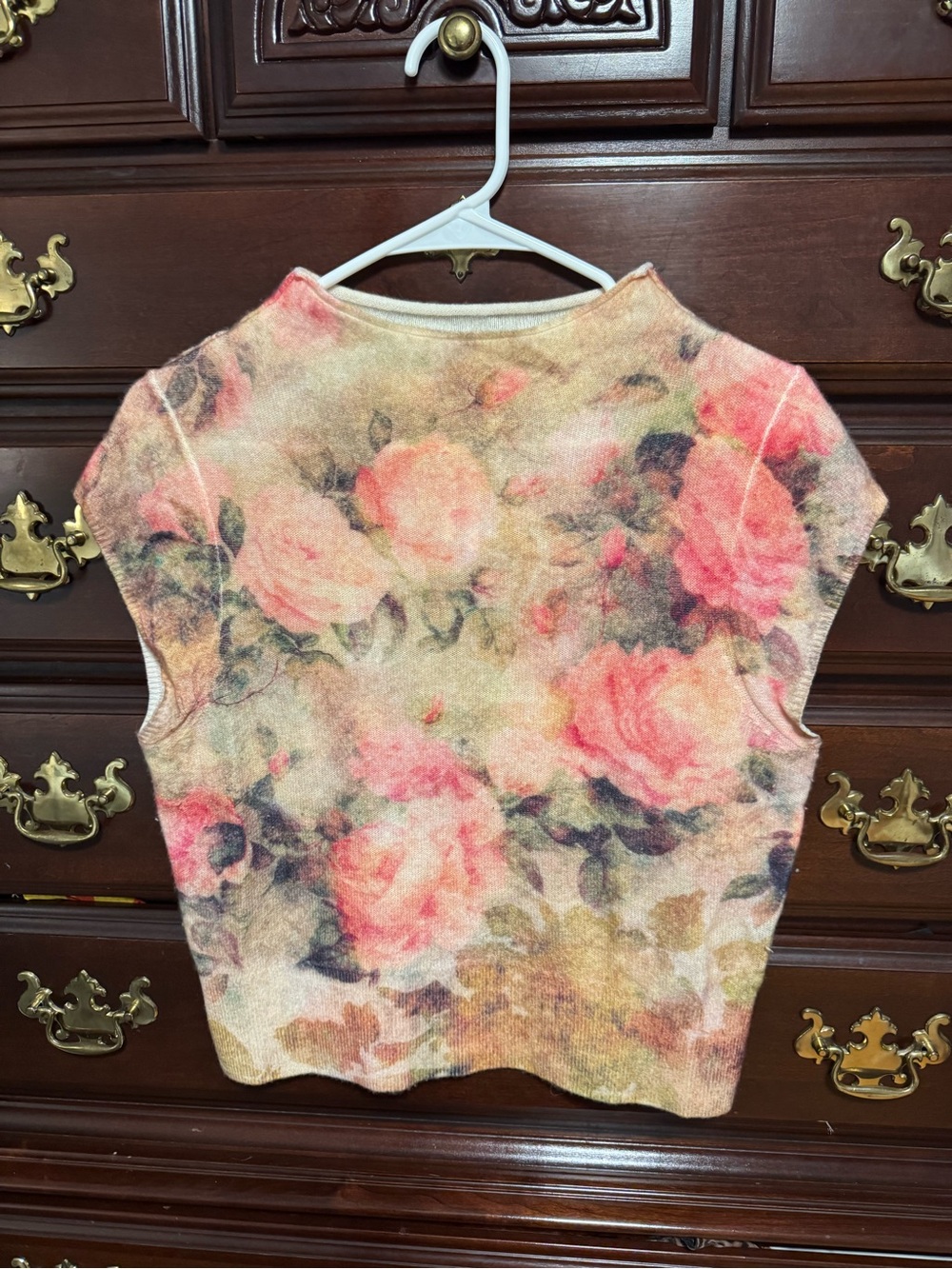 Anthropologie Floral cashmere collection sweater top size m